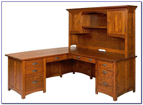 The Beauty Of A Solid Wood Corner Desk - Desk Design Ideas