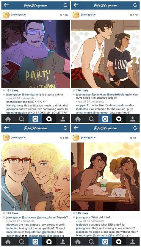 PJO Instagram posts 1/? - Jason. Goes with the Dance Academy!AU. | art by rattersarts | Percy ...