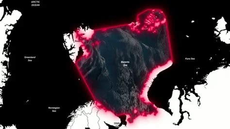 Barents Sea Map | Stock Video | Pond5