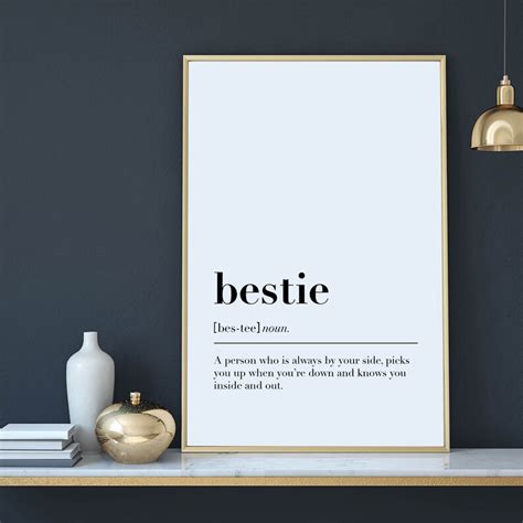 Bestie Definition Print Bestie Print Bestie Definition Sign | Etsy