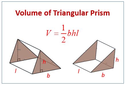 Volume of a Triangular Prism (examples, solutions, videos, worksheets, games, activities)