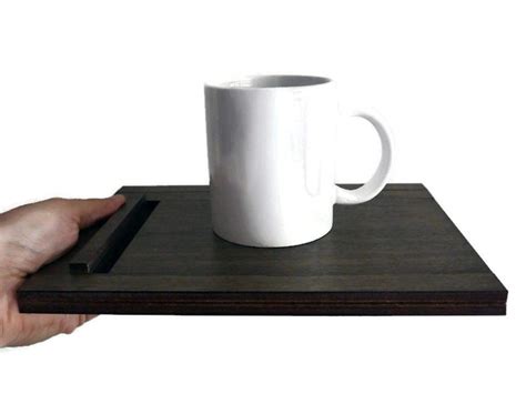 Wooden flexible sofa table for armrest with phone and tablet stand in many colors as wenge Small ...