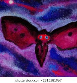 Mothman Painting Red Eyes Wingspan Night AI-generated image 2315581967 | Shutterstock