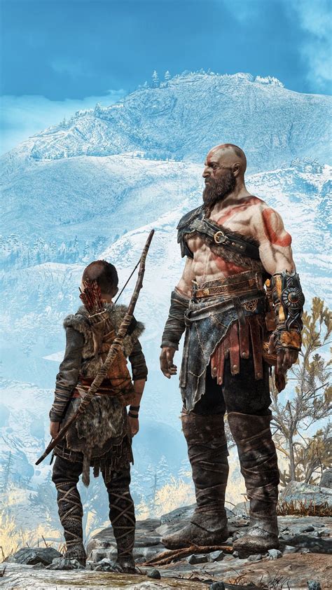 Kratos and Atreus God of War Ragnarok Wallpaper, Kratos Wallpaper, Atreus Wallpaper, God of War ...