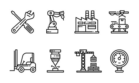 icono esbozado del plan industrial y de fabricación. ilustración vectorial de la industria de la ...