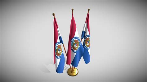 Missouri Flag Pack - Buy Royalty Free 3D model by dragosburian [e46a3b8 ...