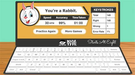 KidzType Typing Games Make Learning Touch Typing Fun! - StartsAtEight