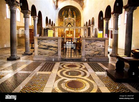 Interior of Basilica Santa Maria in Cosmedin in Rome Italy Stock Photo - Alamy