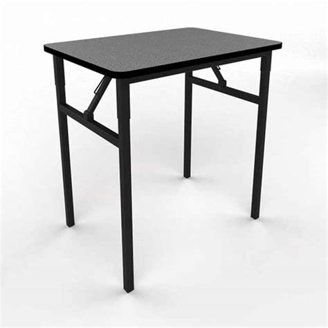 Folding Exam Table Classroom Student Conference Black Metal Frame Laminate Top 800 x 500 x 720mm H