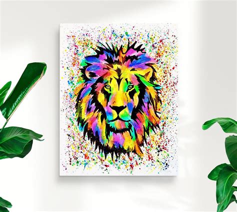 Lion Canvas Painting - Design and Dine