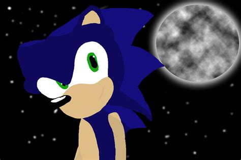 Sonic and the moon by deathandtorch on DeviantArt