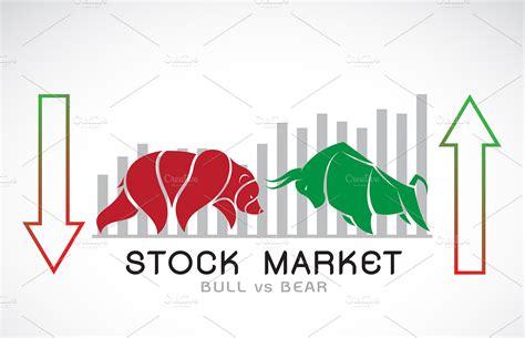 Bull & bear symbols of stock market. | Icons ~ Creative Market