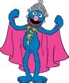 Super-Grover-standing pink cape - Pro Sport Stickers