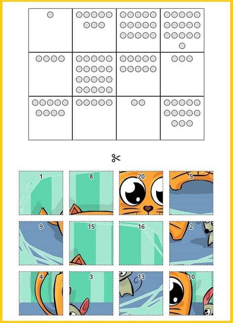 Number matching game ONLINE + PRINTABLE