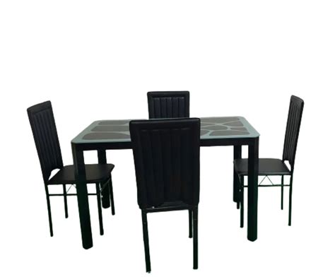 Rectangular Bowzar 4 Seater Printed Glass Stainless Steel Dining Table Set at Rs 12500/set in ...