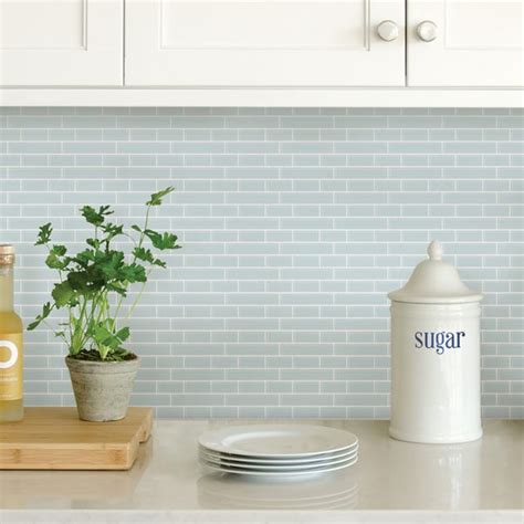 InHome Sea Glass Self Adhesive Backsplash Tiles | Dunelm