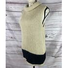 Jessica Holbrook Sleeveless Turtleneck Sweater Top Women M Silk Angora ...