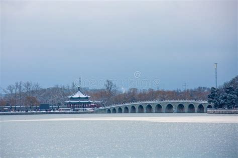 Beijing Summer Palace in Snow, China Stock Image - Image of park, china ...