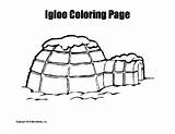 Printable Igloo Coloring Page Worksheet By Lesson Machine  TPT sketch template