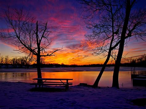 Winter Sunset Wallpapers - Wallpaper Cave