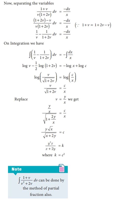 Homogeneous Differential Equations: Solved Example Problems - with Answer, Solution, Formula