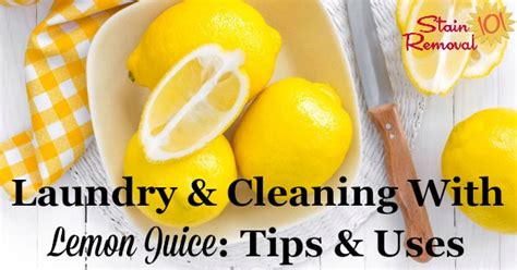 Laundry & Cleaning With Lemon Juice: Tips & Uses