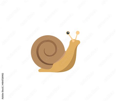 Snail vector isolated icon. Emoji illustration. Snail vector emoticon Stock Vector | Adobe Stock