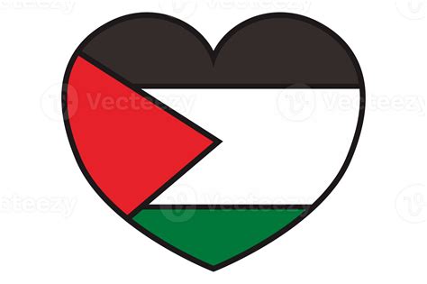 Love Palestine Flag Waving On Transparent Background 24032835 PNG