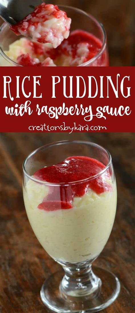 Rice Pudding with Raspberry Sauce
