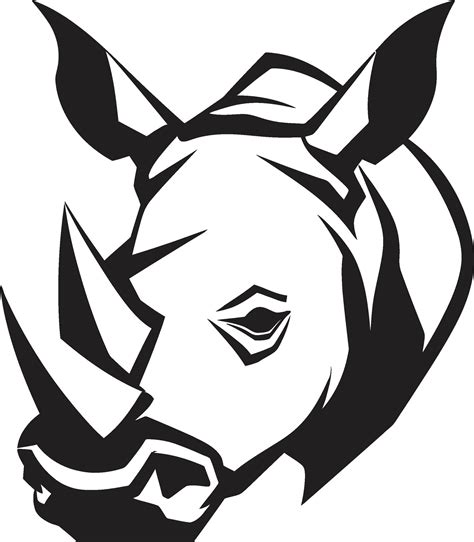 Rhino Vector Illustration in 3D Modeling Rhino Vector Art for Print and ...