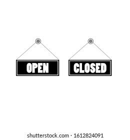 Sign Open Closed Sign Vector Illustration Stock Vector (Royalty Free ...