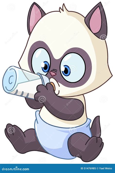 Baby kitten stock vector. Image of infant, diaper, holding - 51476985