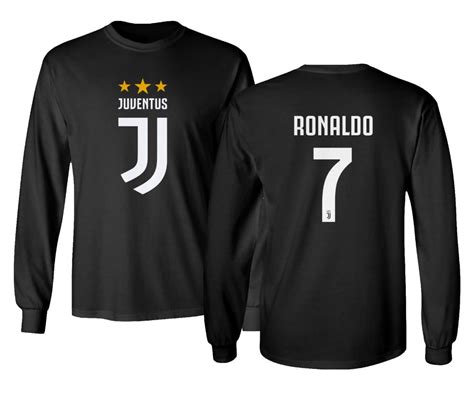 Soccer Shirt #7 Ronaldo CR7 Cristiano Juve Men's Long Sleeve T-Shirt ...