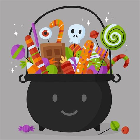 Sac de bonbons d'halloween dessiné à la main | Vecteur Gratuite