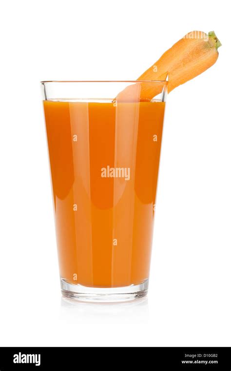 Carrot juice. Isolated on white background Stock Photo - Alamy