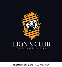 Yellow Lions Club Logo Design Stock Vector (Royalty Free) 1697654104 | Shutterstock