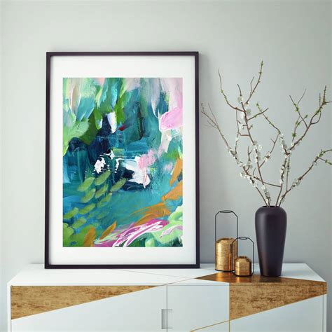 Modern Contemporary Abstract Art Prints Turquoise Decor By Abstract ...