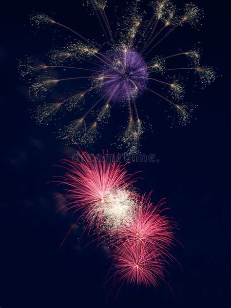 Colorful Fireworks. Celebrating the Victory Day in Russia Stock Image - Image of cannon ...