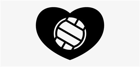 Volleyball Ball In A Heart Vector - Volleyball And Heart - Free Transparent PNG Download - PNGkey