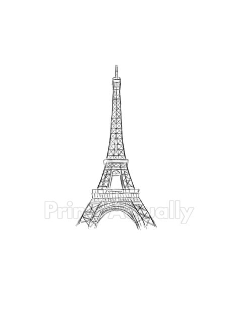 Eiffel Tower Clipart Transparent Background Hand Drawn Paris - Etsy Canada