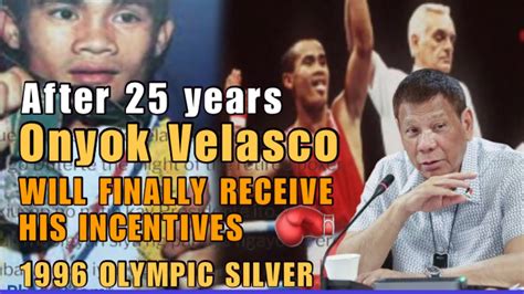 ONYOK VELASCO FINALLY WILL RECEIVE HIS INCENTIVES AFTER WINNING SILVER AT THE ATLANTA 1996 ...