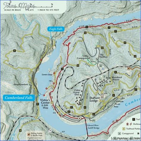 CUMBERLAND TRAIL MAP TENNESSEE - ToursMaps.com