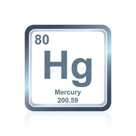 Chemical Element Mercury from the Periodic Table Stock Illustration ...