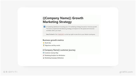 Notion Marketing Strategy Template