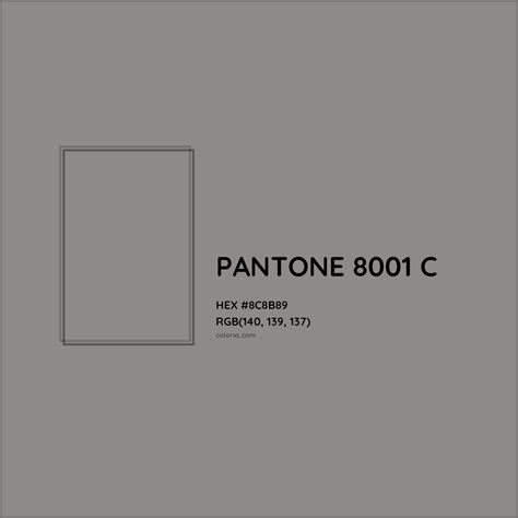 About PANTONE 8001 C Color - Color codes, similar colors and paints - colorxs.com