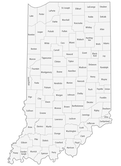 Indiana Map County Map
