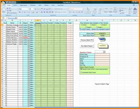 50 Salary Payroll Xls Excel Sheet