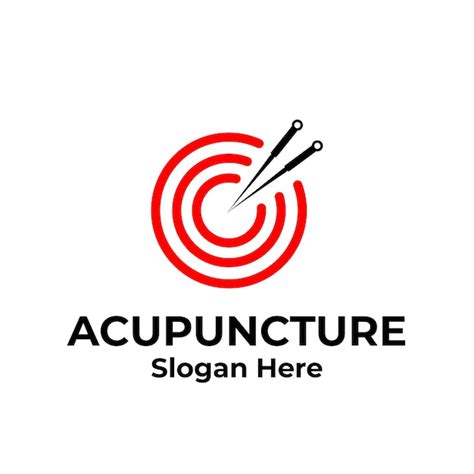 Premium Vector | Acupuncture flat logo vector