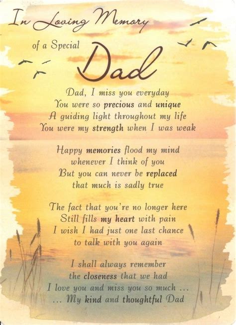 Grave Card IN LOVING MEMORY OF A SPECIAL DAD Poem Verse Memorial Funeral💔 | eBay