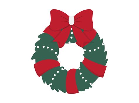 Christmas Wreath Vector Illustration Graphic by printablesplazza ...